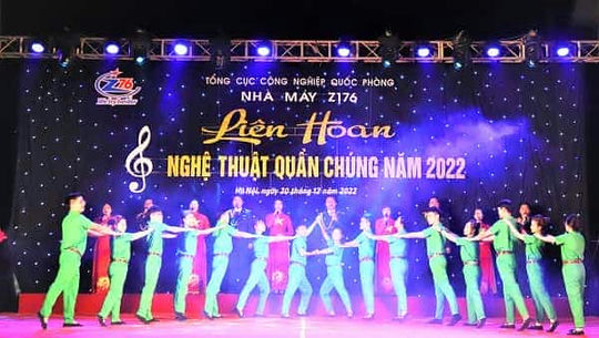 Phần thi đạt giải Nhất với chủ đề “Thẳng hướng tương lai” của đội Khối cơ quan 1.