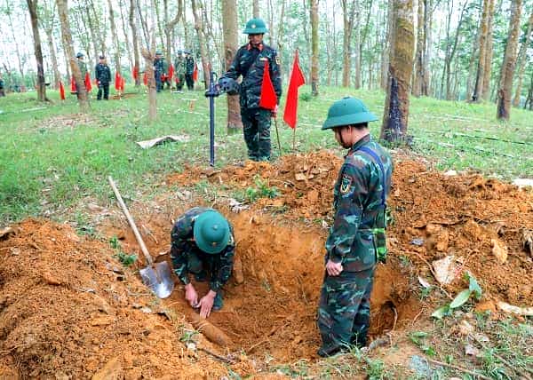 Một đầu đạn hỏa lực của Mỹ còn sót lại sau chiến tranh đã được phát hiện.