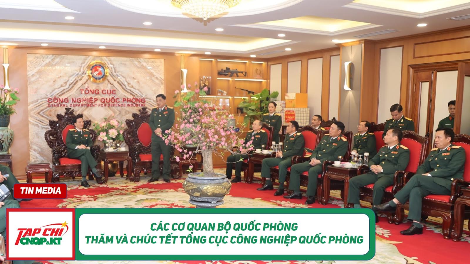 MEDIA - Các cơ quan Bộ Quốc phòng thăm và chúc Tết Tổng cục Công nghiệp quốc phòng